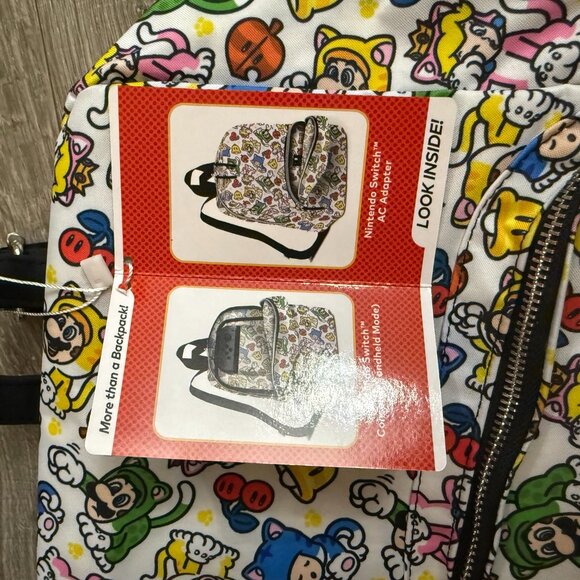NWT Super Mario World Backpack for Nintendo Switch Lite Console & Accessories - Picture 4 of 6